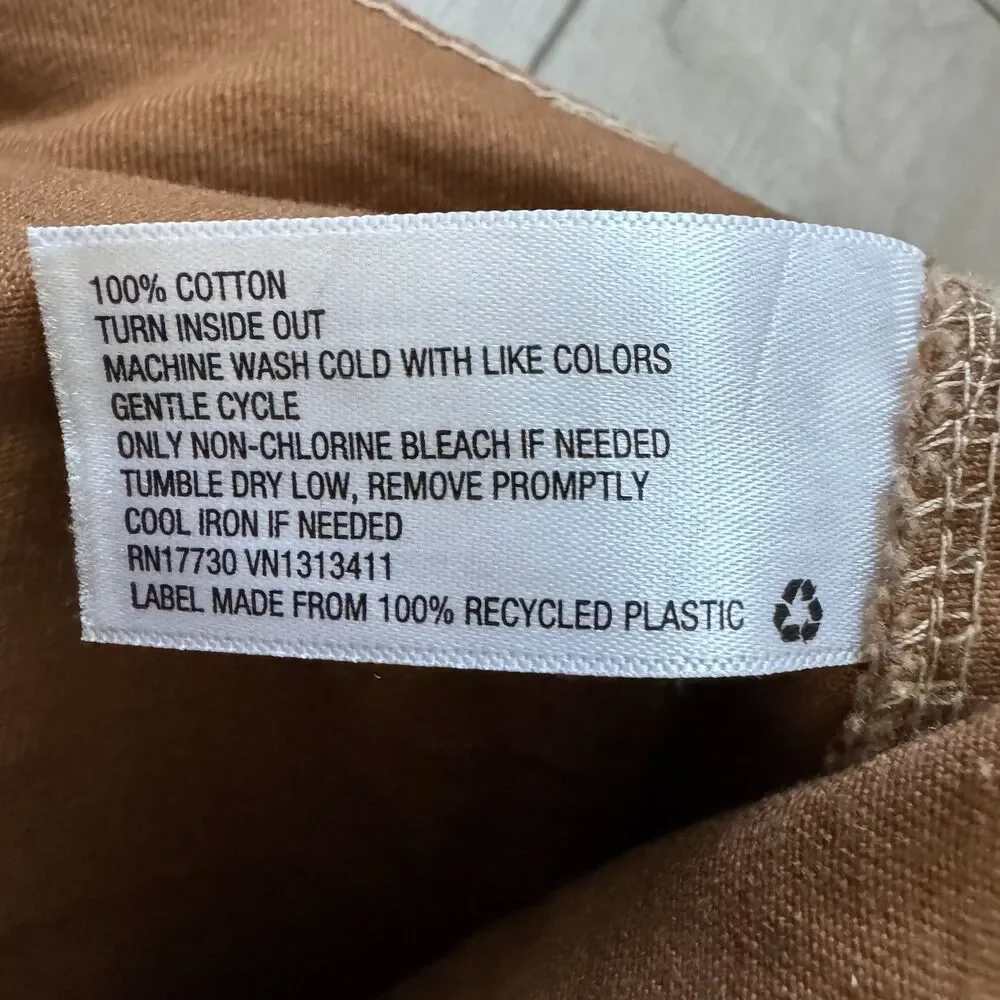 Wild Fable Utility Work Pants Women's sz 4 Brown High Waisted Relaxed Wide Leg - Picture 9 of 10